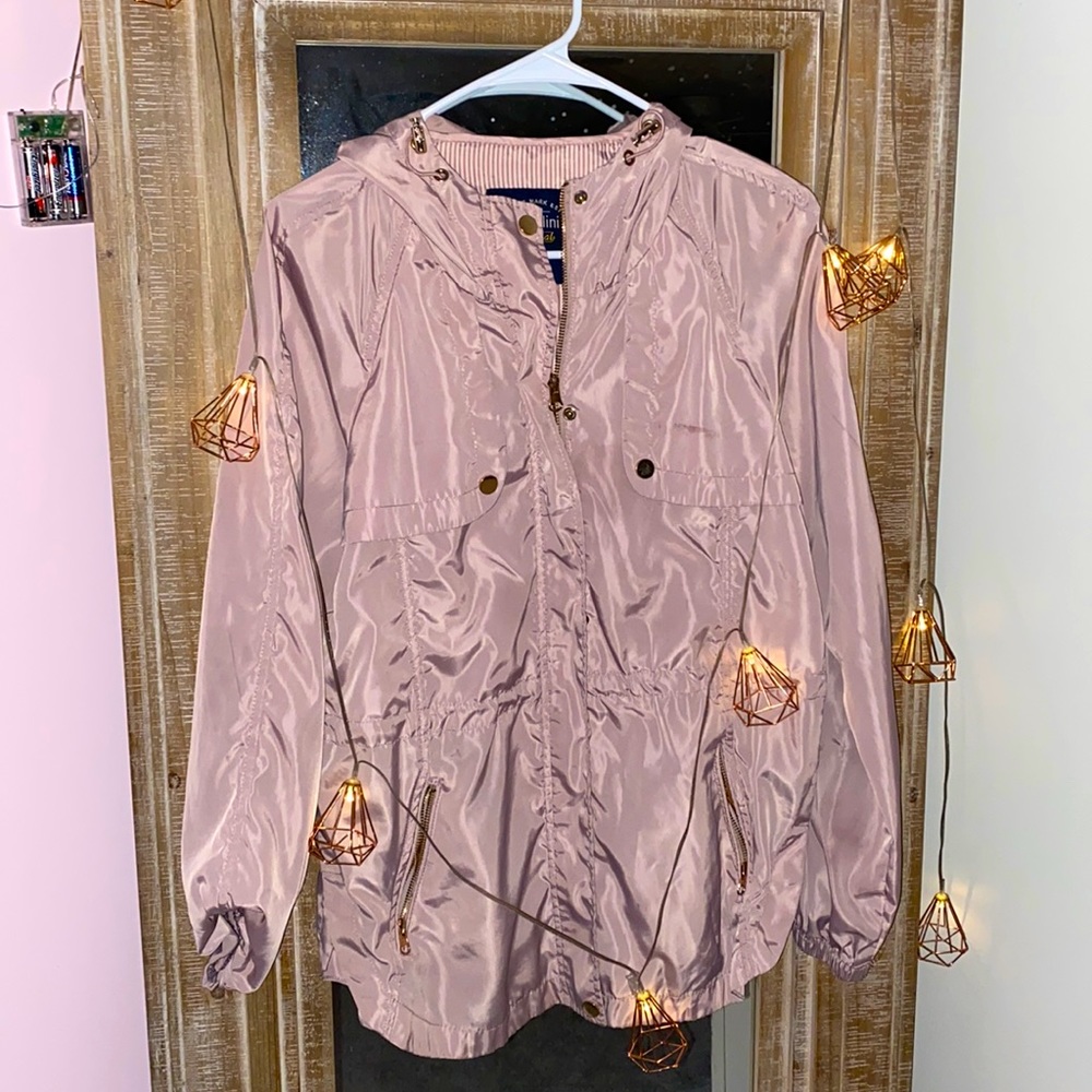 Pink rain jacket